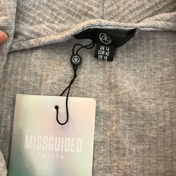 Missguided NWT gray off the shoulder dress 10 - Picture 4 of 5